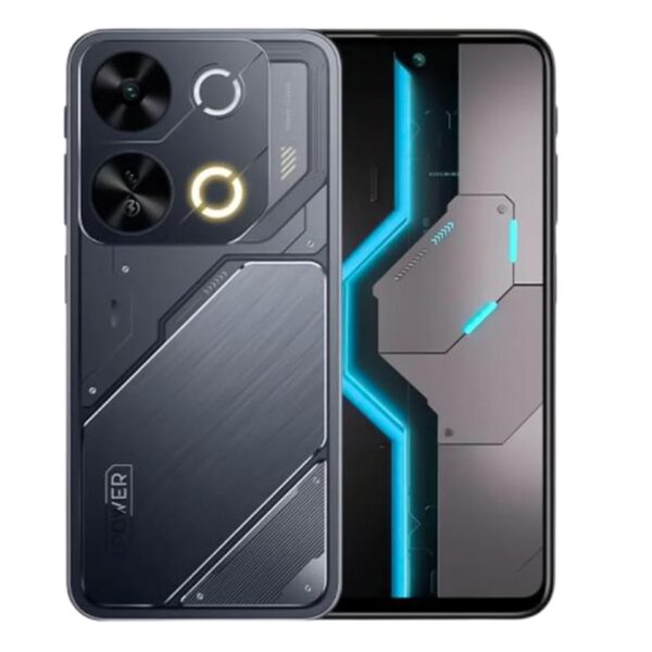 itel P65 Power | 256 GB ROM + 6 GB RAM | Tela 6,7" 120 Hz | Câmera 50 MP | Bateria 5000 mAh + Case Power | NFC | Cor Cyber Blaze